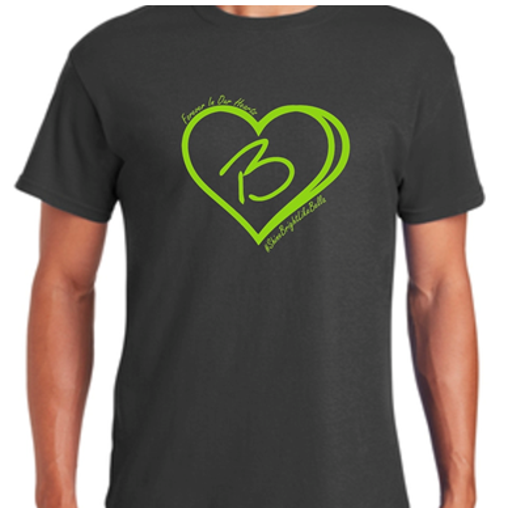 Shine Bright Like Bella Logo Tee - Charcoal/Green